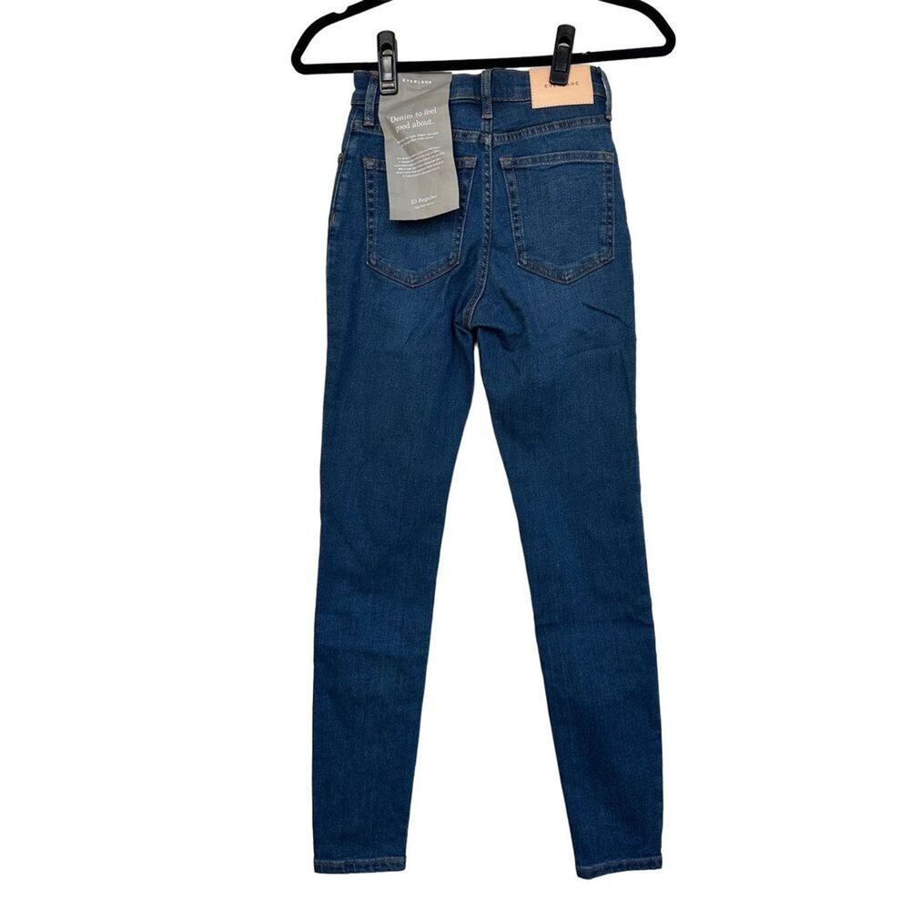NWT Everlane The Authentic Stretch High-Rise Skinny in Mid Blue, Size 23 Ankle - Picture 7 of 9